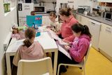 thumbnail: Pupils take lessons in a kitchen at Fermoy Educate Together