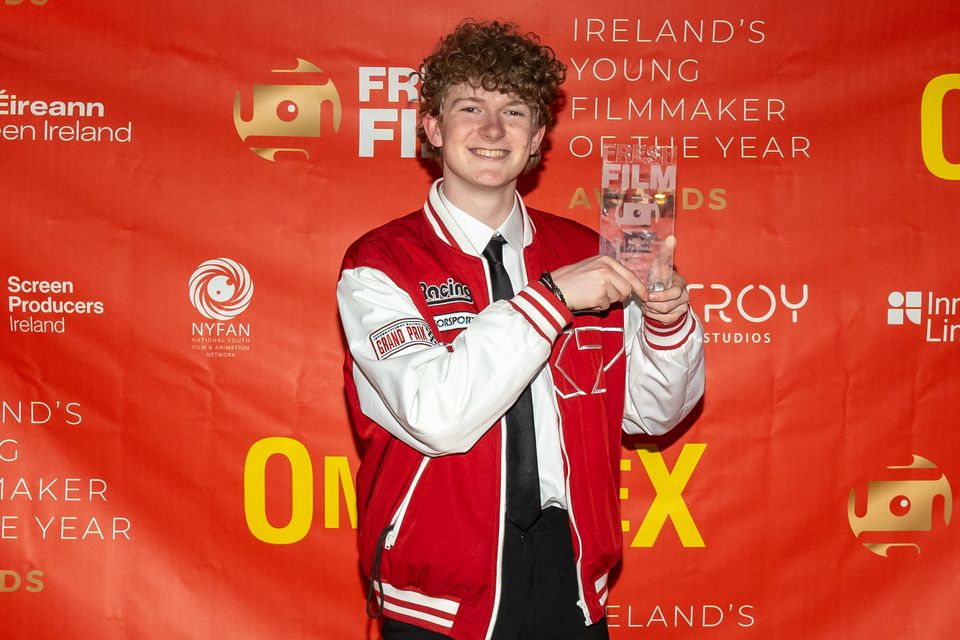 Ireland's Young Filmmaker of the Year Fiachra Cotter O'Culachain pictured at the Fresh Film International Film Festival. Photo: Don Moloney