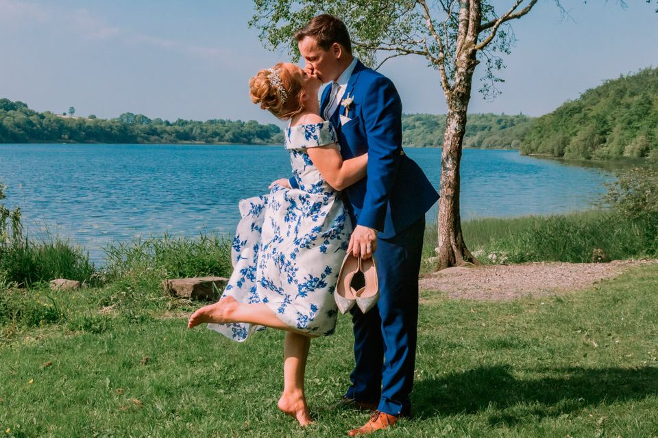 Real Wedding: The Irish bride wore the prettiest blue dress for her  intimate wedding in Cavan | Irish Independent