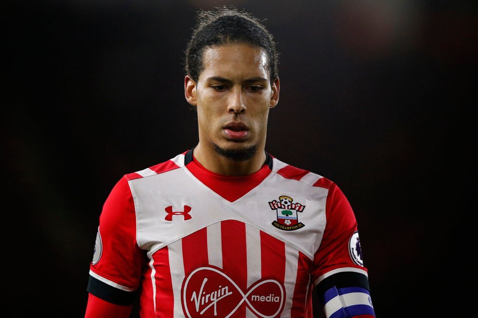 Van Dijk has been banished to train on his own. Photo credit: Getty Images