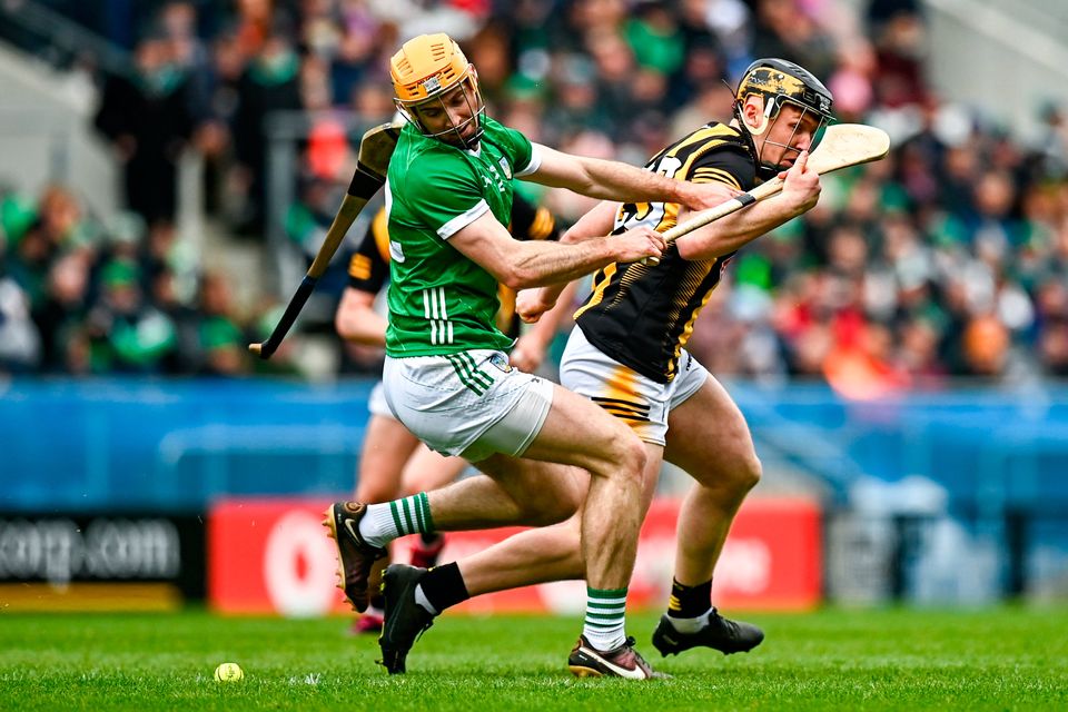 Richie English of Limerick in action against Gearóid Dunne of Kilkenny during the league final, where Limerick ran out big winners. Much has changed since then, and Kilkenny will learn from their mistakes. Photo: Eóin Noonan/Sportsfile