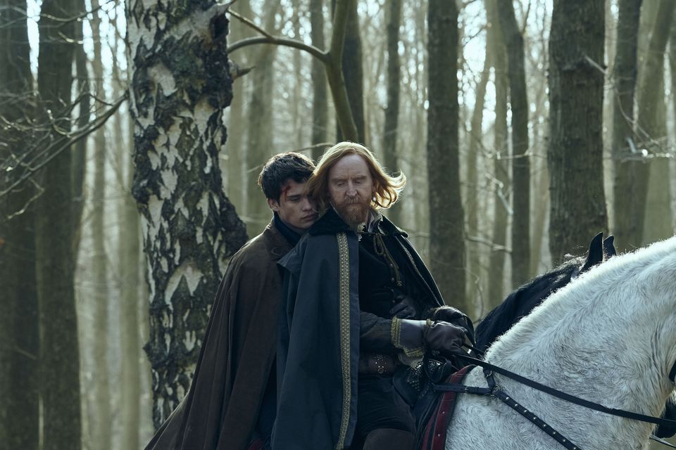 Tony Curran and Nicholas Galatzine in Mary & George. Photo: Sky