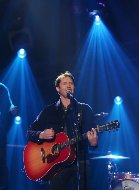 James Blunt performing during filming for the Graham Norton Show (Isabel Infantes/PA)