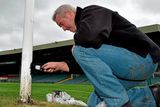 thumbnail: BRUSHING UP FOR MAYO AND KERRY: Groundsman Eugene Griffin puts the final touches to preparations at Limerick's Gaelic Grounds ahead of today's clash between Kerry and Mayo. Picture credit: Diarmuid Greene / SPORTSFILE