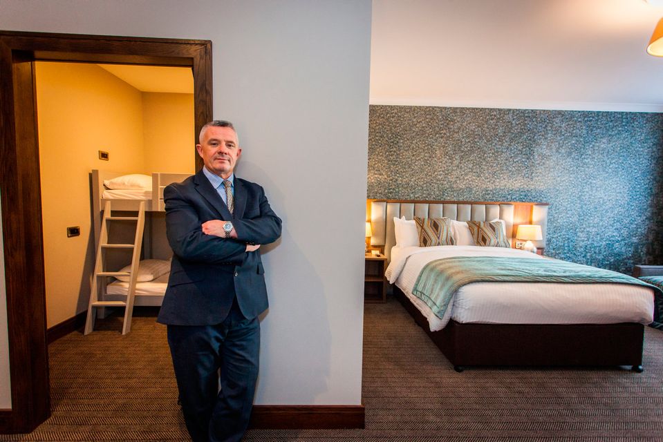 Eibhear Coyle, GM of Amber Springs, in one of the hotel's new family suites.