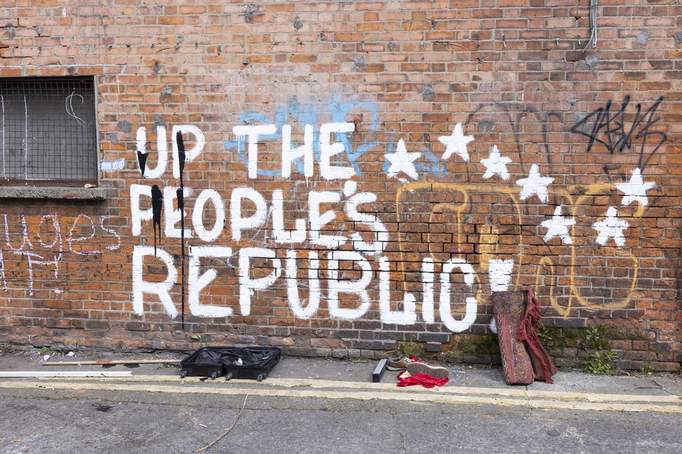 Aftermath scenes on Dublin's Sandwith Street today Photo: Fergal Phillips