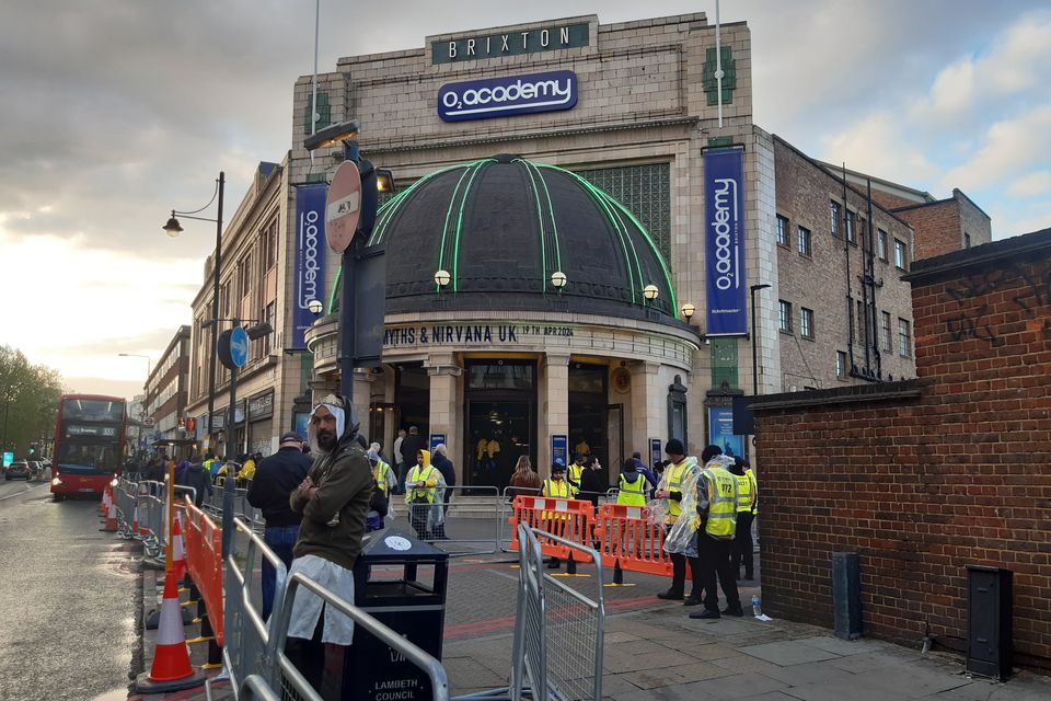 A heavy security presence as the O2 Brixton Academy reopened its doors (Helen William/PA)