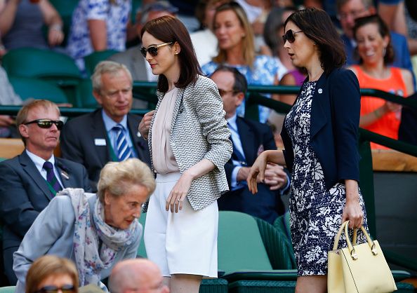 LONDON, ENGLAND - JULY 11:  Michelle Dockery attends day twelve of the Wimbledon Lawn Tennis Championships at the All England Lawn Tennis and Croquet Club on July 11, 2015 in London, England.  (Photo by Julian Finney/Getty Images)