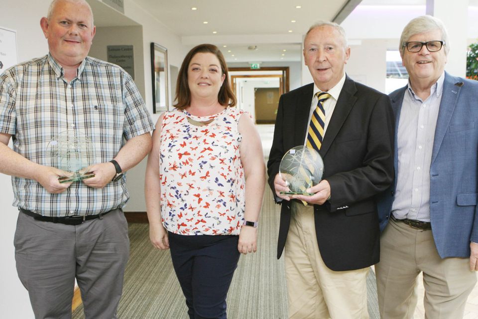 The June Cork Persons of the Month Gerard Sheehan and Tim Sheehan with Ger’s partner Teresa Street and awards founder and organiser Manus O’Callaghan
