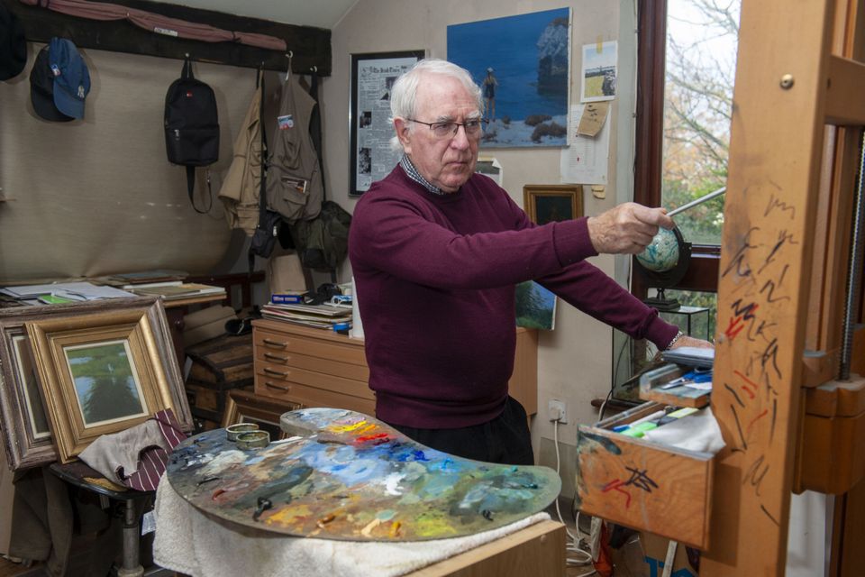 James English at his studio in Loughshinny. (pics by Fintan Clarke)