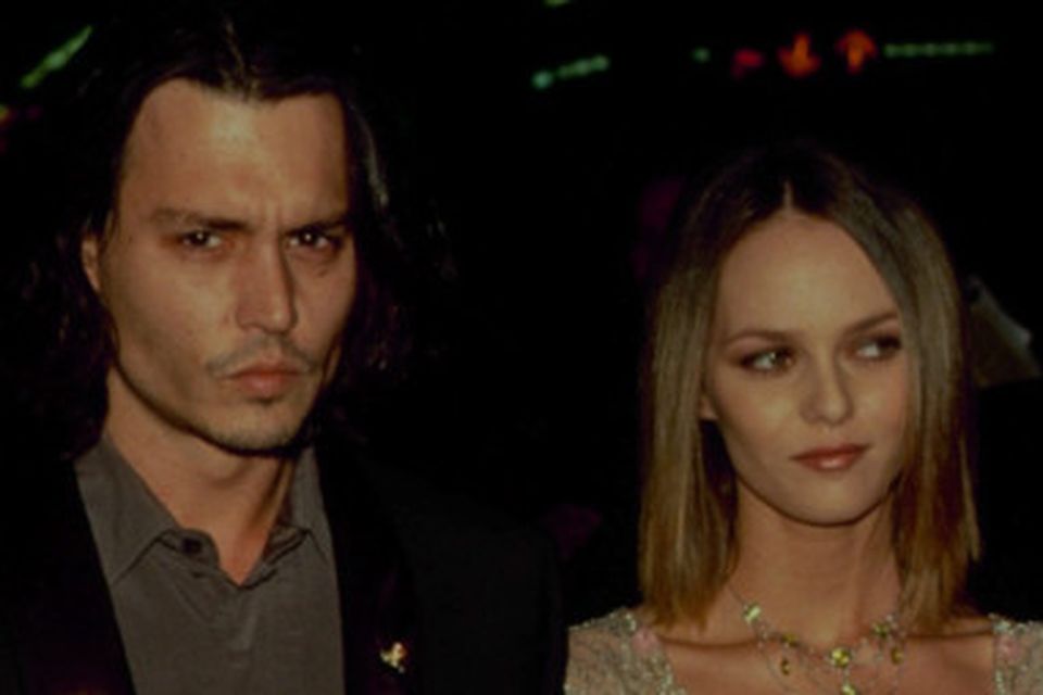 Johnny Depp with Lily-Rose's mother, Vanessa Paradis