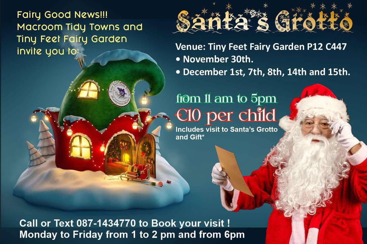 Santa to setup a special Christmas Grotto in Macroom over the festive