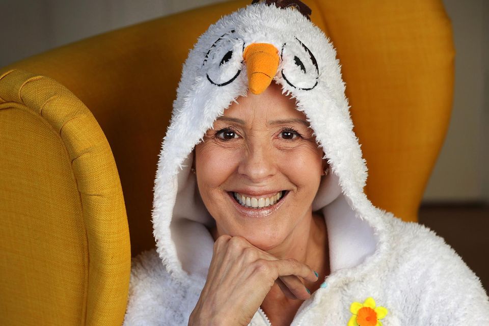 Marcia Miranda dressed as Olaf from Frozen during her chemotherapy to cheer people up in the ward. Photo: Steve Humphreys