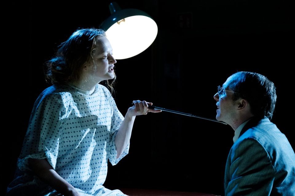 Kyle Hixon and Elaine O’Dwyer in Act at Glass Mask Theatre. Photo by Wen Driftwood