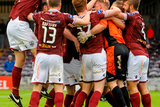 thumbnail: Galway United players celebrate after their penalty shoot-out victory