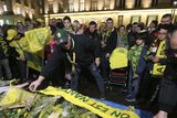 thumbnail: Supporters gather to pay tribute to Argentinian soccer player Emiliano Sala, in Nantes, western France (David Vincent/AP)