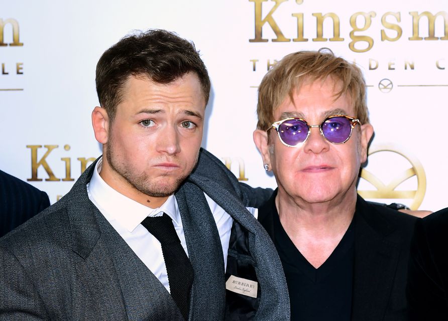 Elton John & David Furnish, Elton John Celebrates His 54th