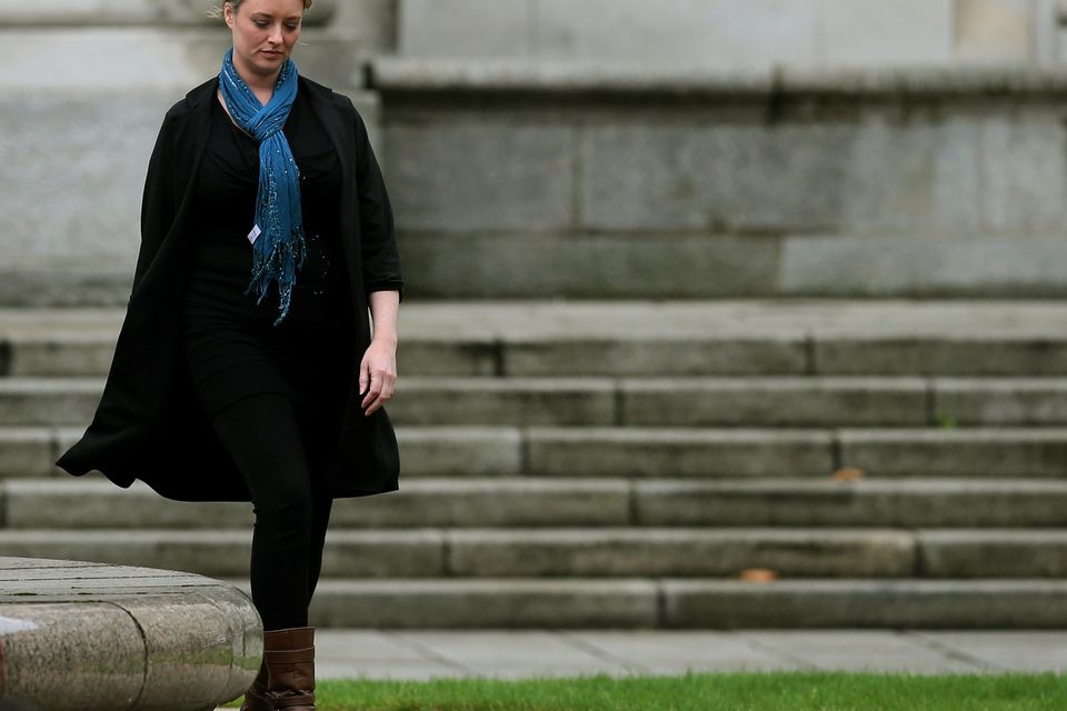 Abuse survivor Mairia Cahill leaving Government Buildings, Dublin, following a meeting with Taoiseach Enda Kenny