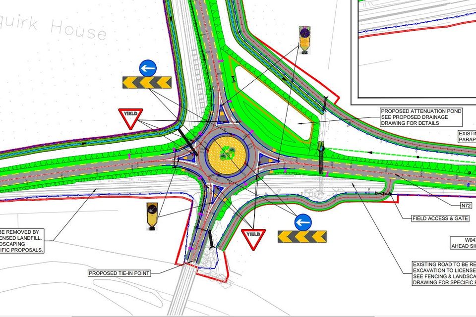 Ballyumaquirke Junction works: A 60km/h temporary speed limit will apply for the duration of the above works from Wednesday 22.03.23 to March 2024.