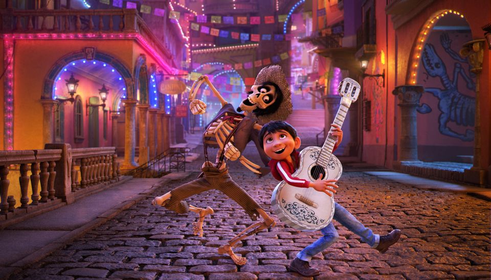 The characters Miguel and Hector from Coco