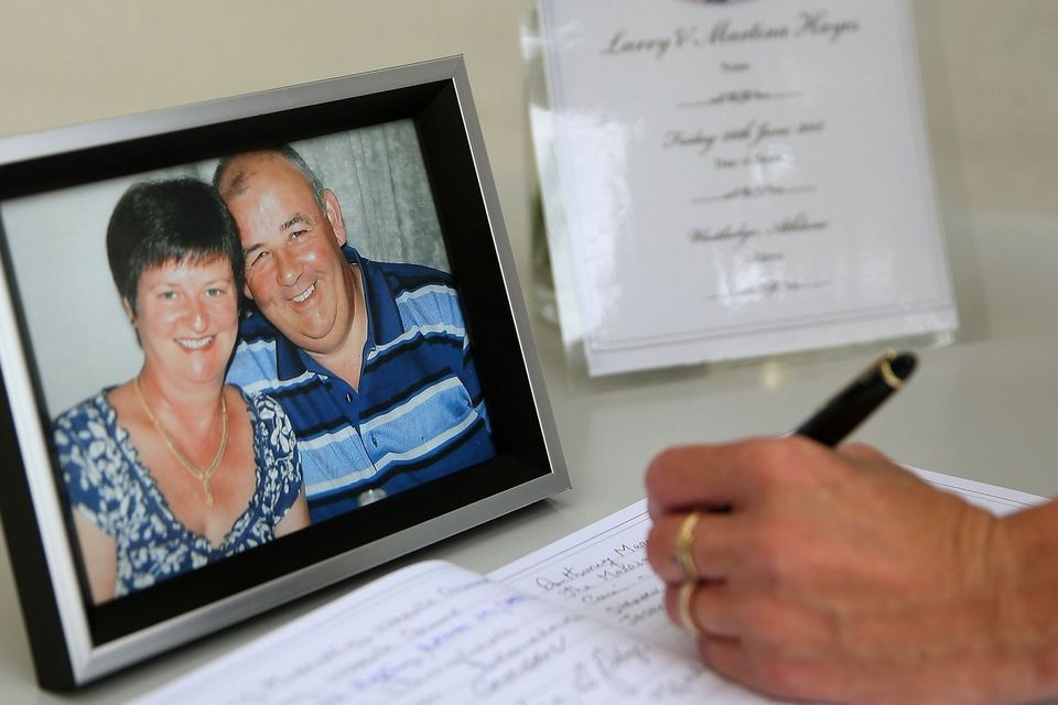 A book of condolence for husband and wife Laurence and Martina Hayes is signed in Athlone Civic Centre following their deaths in Tunisia