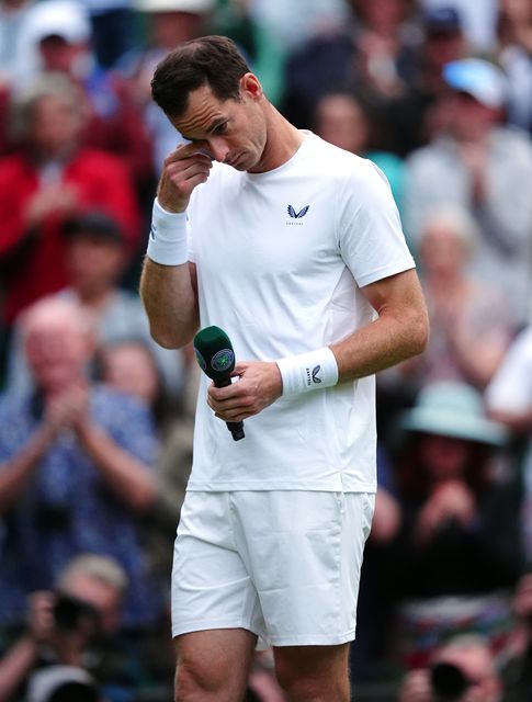 Andy Murray was given an emotional send-off on Thursday (Mike Egerton/PA)