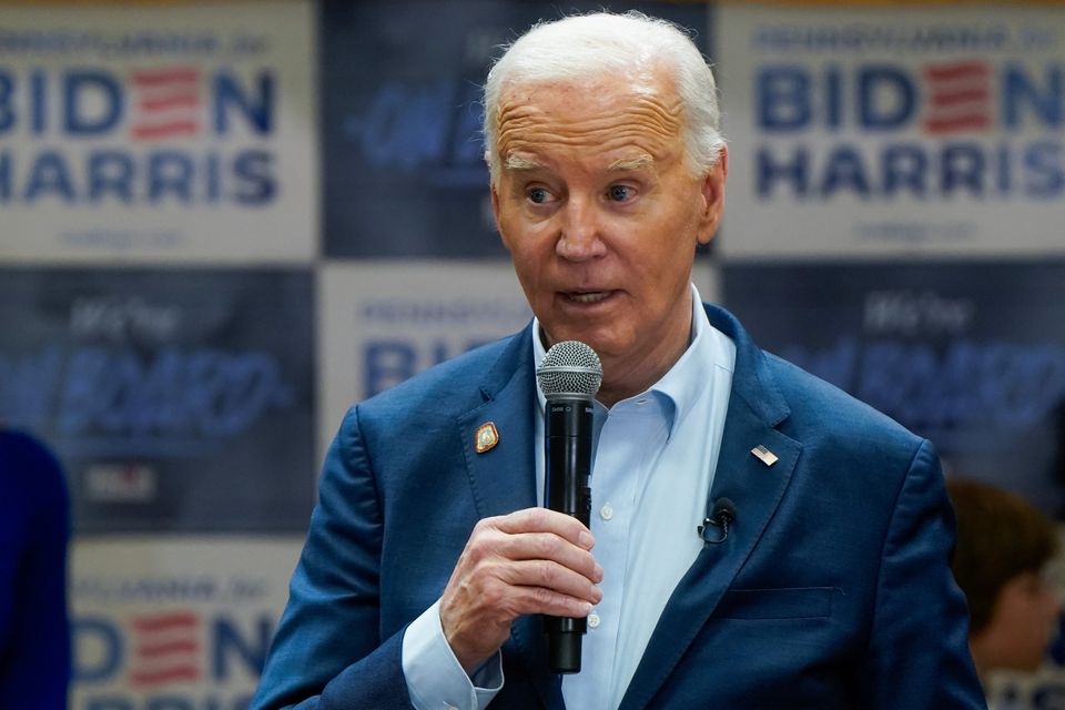 Joe Biden in Scranton, Pennsylvania, earlier this week. Photo: Reuters