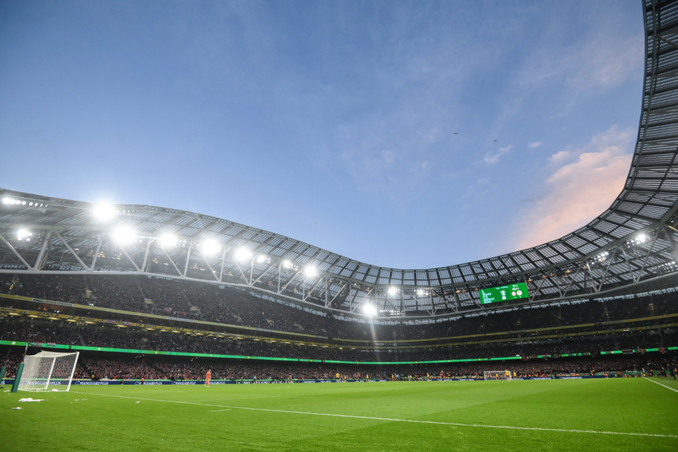 A general view of Aviva Stadium. Photo by Stephen McCarthy/Sportsfile