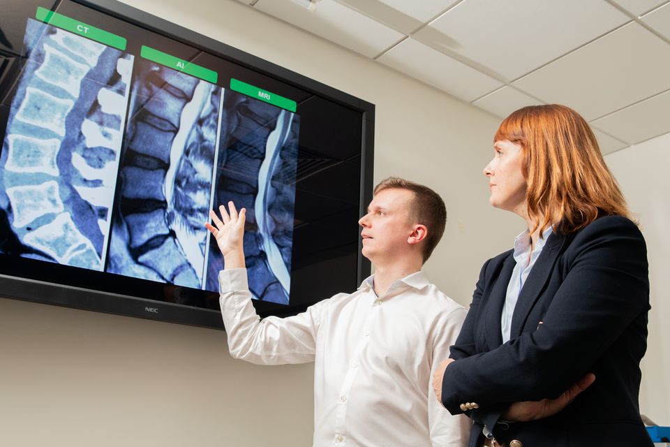 Paul Banahan Senior AI Research Fellow and Erin Daly Operations Manager the Pillar Centre at the Mater Hospital