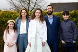 thumbnail: Scoil Mhuire Horeswood confirmation. From left; Grace, Margaret, Anna, Tom and Tom Mulcahy from Horeswood. Photo; Mary Browne