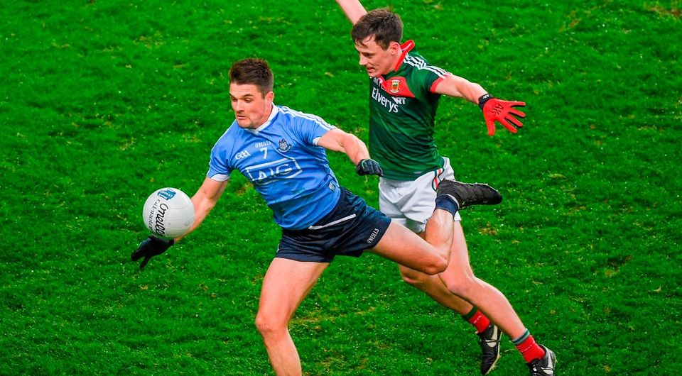 Dublin's Eric Lowndes in action against Mayo's Diarmuid O'Connor. Photo: Ray McManus/Sportsfile