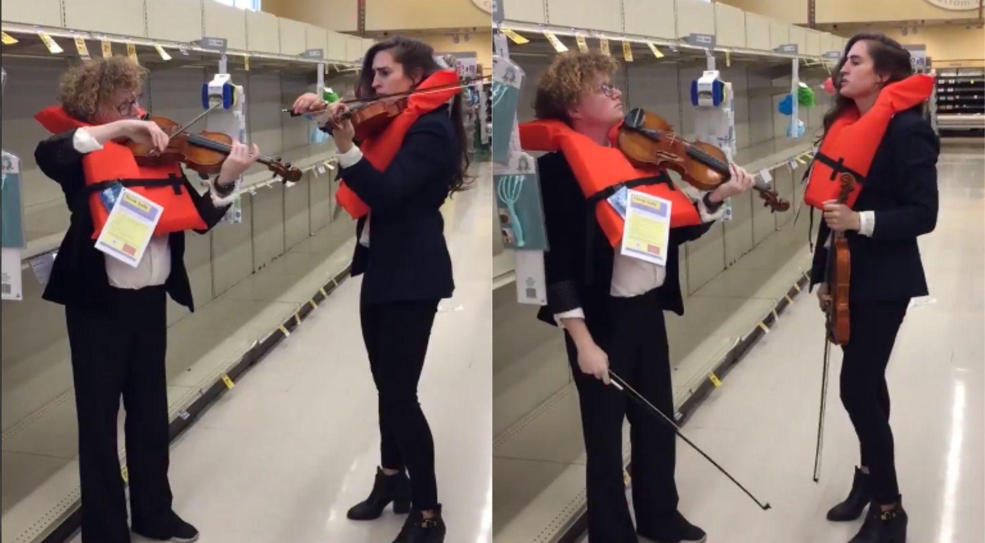 Titanic skit: how a Dublin musician went viral playing violin in an empty  toilet roll aisle 