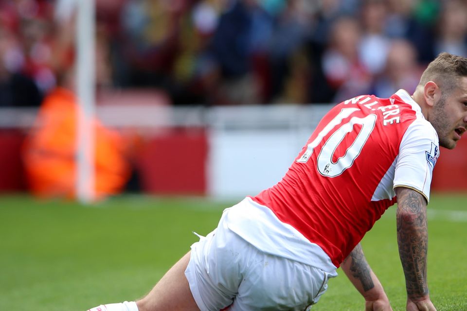 Arsenal midfielder Jack Wilshere was sent off while playing for the under-23s