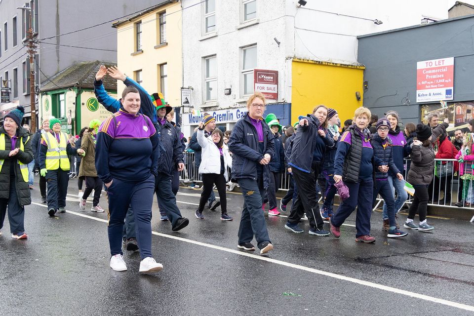 Members of Wexford Special Olympics Club taking part in the St Patrick's Day parade.