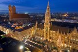 thumbnail: Aerial view of the Christmas Markets in the Marienplatz outside the New Town Hall
