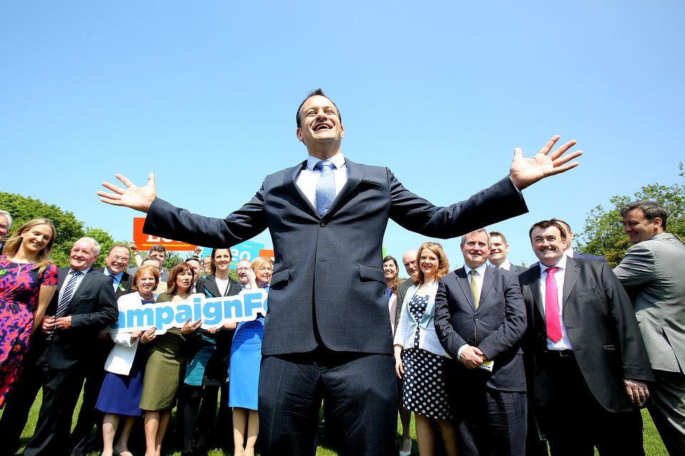 Leo Varadkar at his ‘Taking Fine Gael Forward’ party policy paper launch in Dublin . Photo: Tom Burke