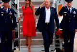 thumbnail: U.S. President Donald Trump and first lady Melania Trump step from Air Force One to attend a "Make America Great Again" rally at Orlando-Melbourne International Airport in Melbourne, Florida, U.S. February 18, 2017.  REUTERS/Kevin Lamarque