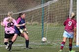 thumbnail: Leona Breen (9) after sweeping home the third Ferns United goal.