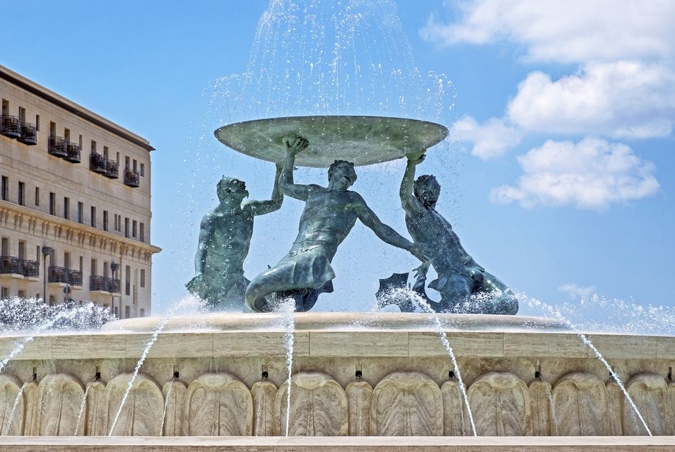 The Tritons' Fountain, in front of the Phoenicia Hotel. Photo: Getty