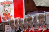 thumbnail: Merchandise on sale, with Steven Gerrard as the main selling point, before the Barclays Premier League match at Anfield, Liverpool. 
Peter Byrne/PA Wire