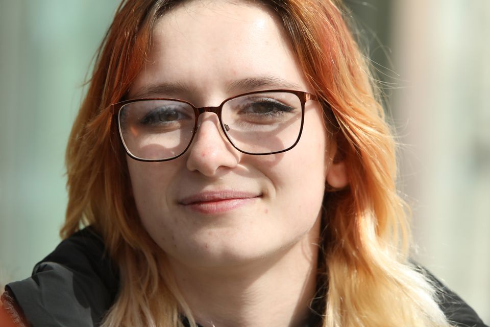 Chloe Mullane speaks to the media after her dad Cyril Mullane was jailed.(Pic Collins Courts)