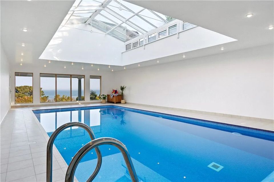 The swimming pool with huge skylight. Photo: Daft.ie