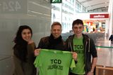 thumbnail: Brian Cusack and Siona Wu Murphy of Team 32 with Nicky Byrne in Dublin Airport.