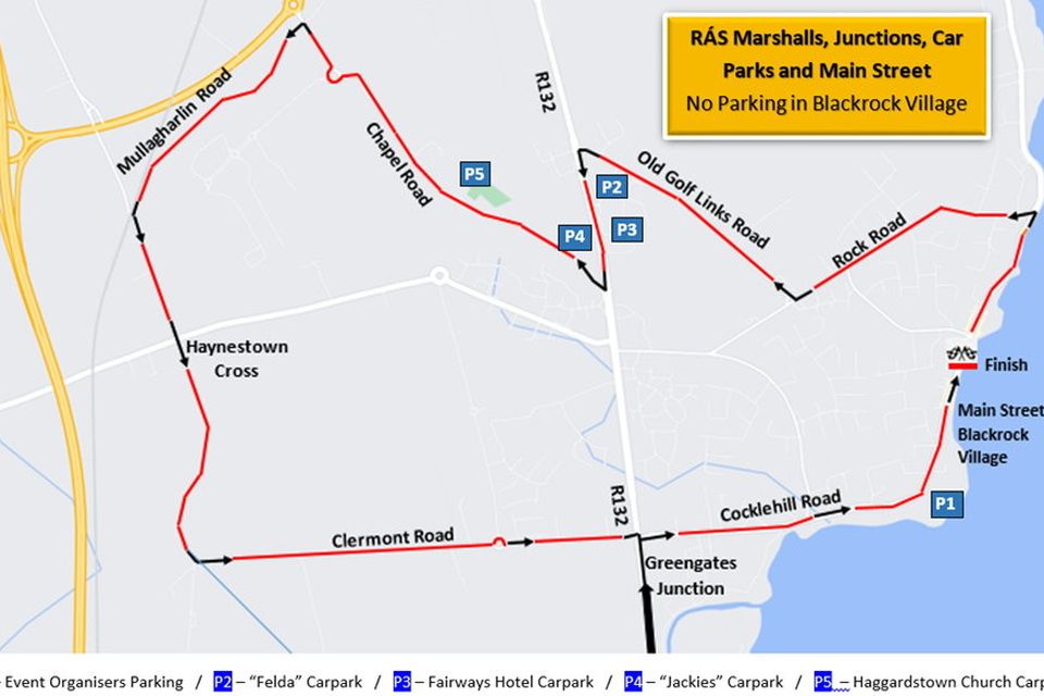 A map of the finishing circuit which riders will negotiate four times.