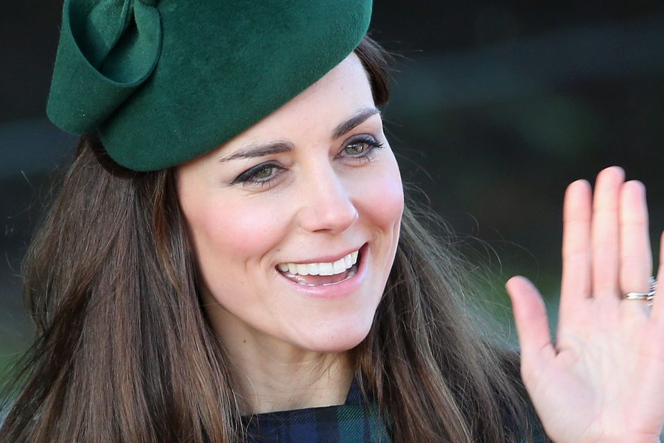 Kate Middleton arrives for the Christmas Day service at Sandringham on December 25, 2013 in King's Lynn, England.  (Photo by Chris Jackson/Getty Images)