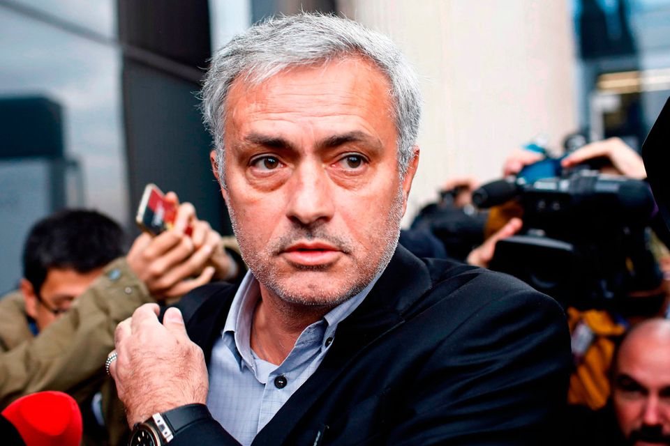 Manchester United manager Jose Mourinho leaves a court in Madrid where he faced tax fraud allegations during the week. Photo: Getty Images