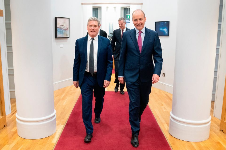 Keir Starmer and Micheál Martin. PA