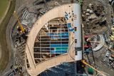 thumbnail: An aerial view of the subtropical Swimming Paradise under construction at Longford Forest. Photo: Arc Studios