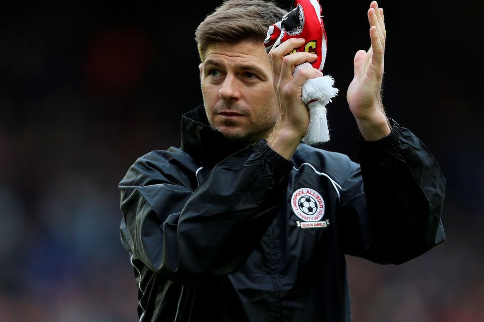 File photo dated 29-03-2015 of Steven Gerrard. PRESS ASSOCIATION Photo. Issue date: Thursday May 14, 2015. Liverpool captain Steven Gerrard hopes he can keep his emotions in check when he bids farewell to Anfield on Saturday night. See PA story SOCCER Liverpool. Photo credit should read Barrington Coombs/PA Wire.