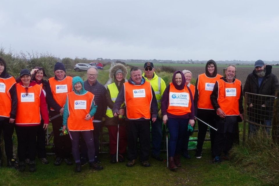 Some of the Tomhaggard Clean Coasts volunteers.